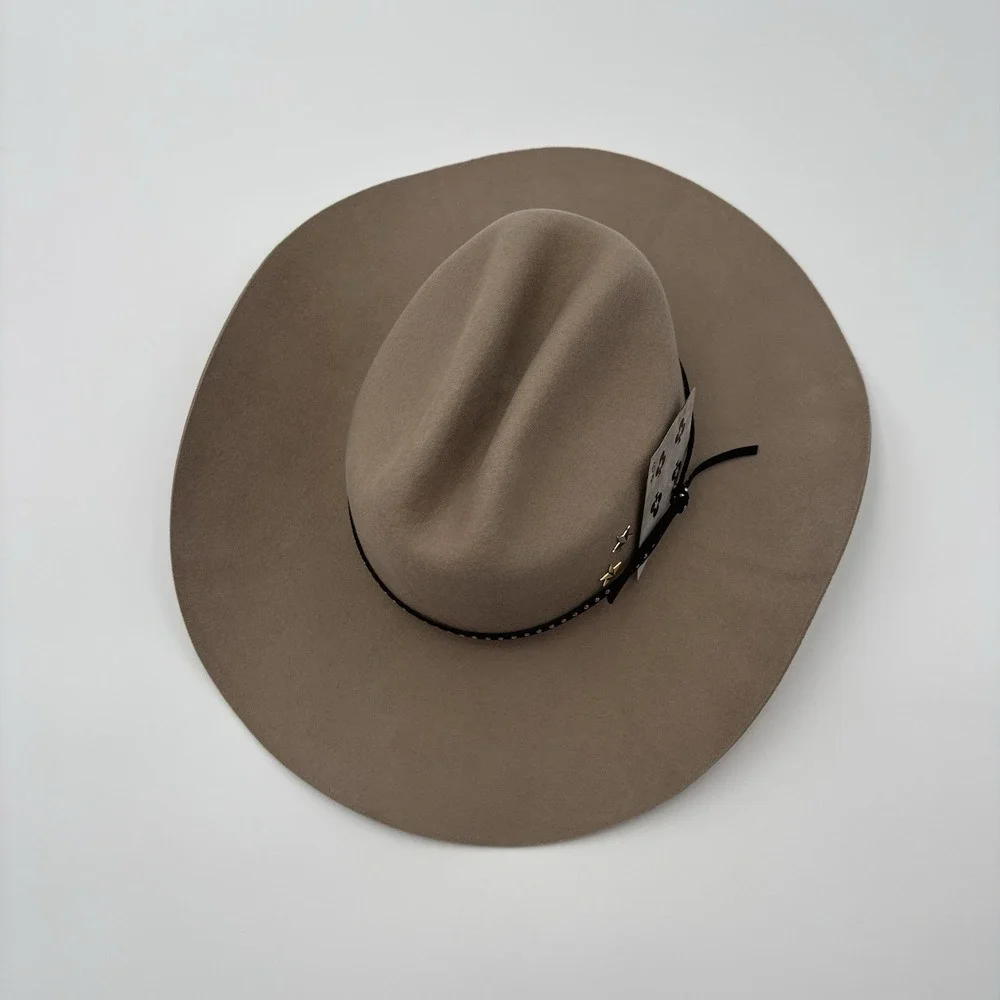 Lack of Color 100% Australian Wool Western Cowboy Hat Tan Star Studs Size M